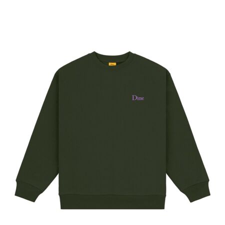 Dime Classic Small Logo Crewneck (Forest Green)