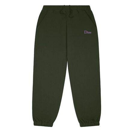 Dime Classic Small Logo Sweatpants (Forest Green)