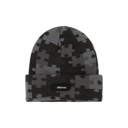 Dime Puzzle Fold Beanie (Charcoal)