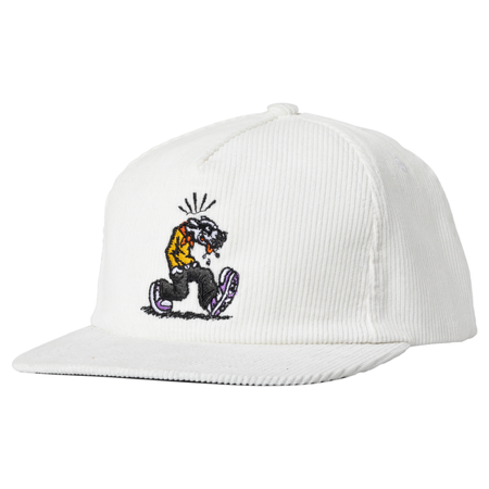 Real Skateboards Comix 5P Corudroy Snapback Hat (White)